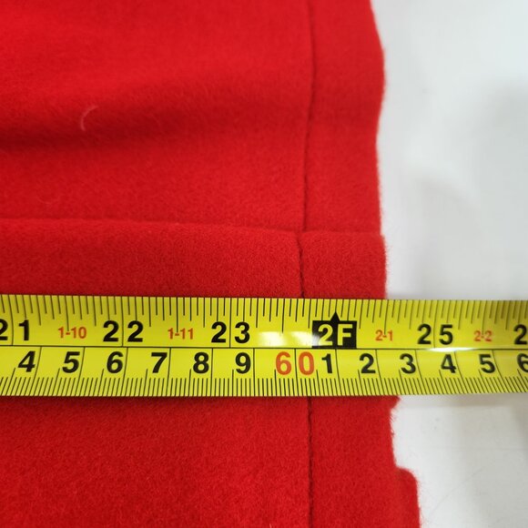 Vintage Red Acrylic Girls Hooded Jacket Size 10 - Picture 7 of 8